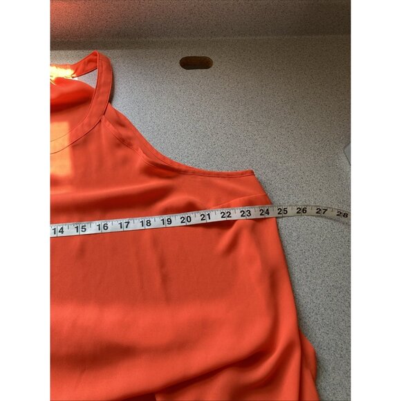 Torrid Halter Tank Top Bright Orange Sheer Woman 1 (14/16) - Picture 8 of 9